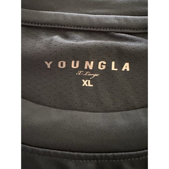YoungLA Shirt Green Long Sleeve Performance Stretch Crew Neck Lightweight XL - Picture 7 of 9